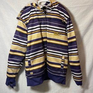 Boys Nike 6.0 Sherpa Lined Zip Up Hooded Jacket. Thumb holes.